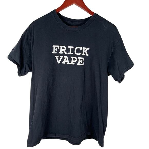 BENITEZ By Baylen Levine Frick Vape T-Shirt Black Mens Size Large 100% Cotton - Picture 1 of 7